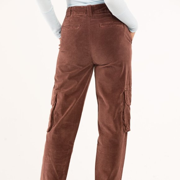 NEW FREE PEOPLE Cotton HARD CRUSHING PLUSH cargo pants 492SN - Picture 10 of 10